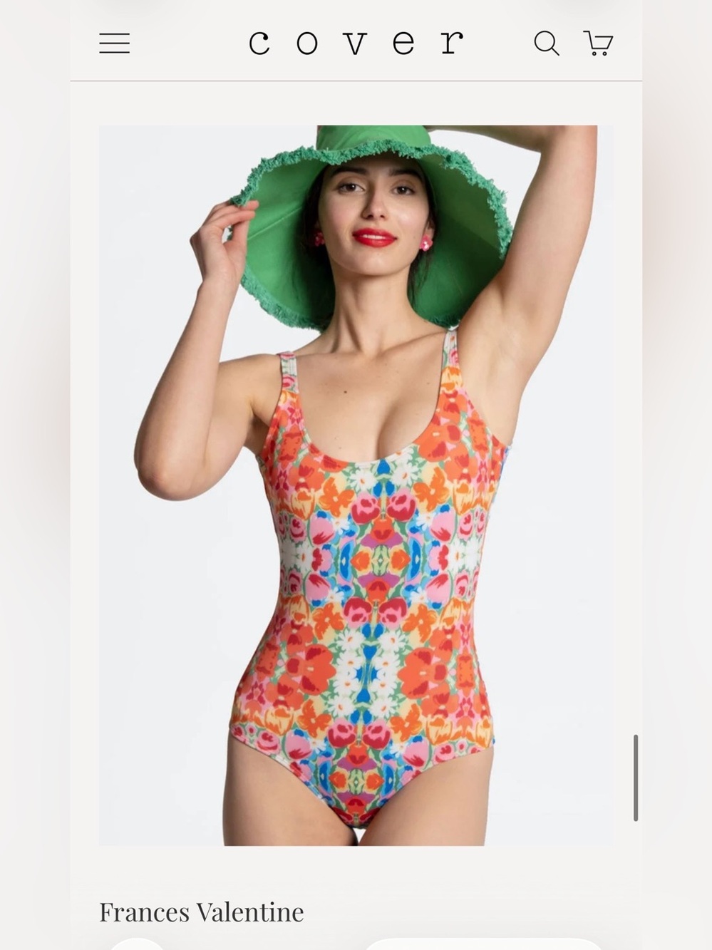 Cover & Frances Valentine Collab Vibrant One-Piece Swimsuit